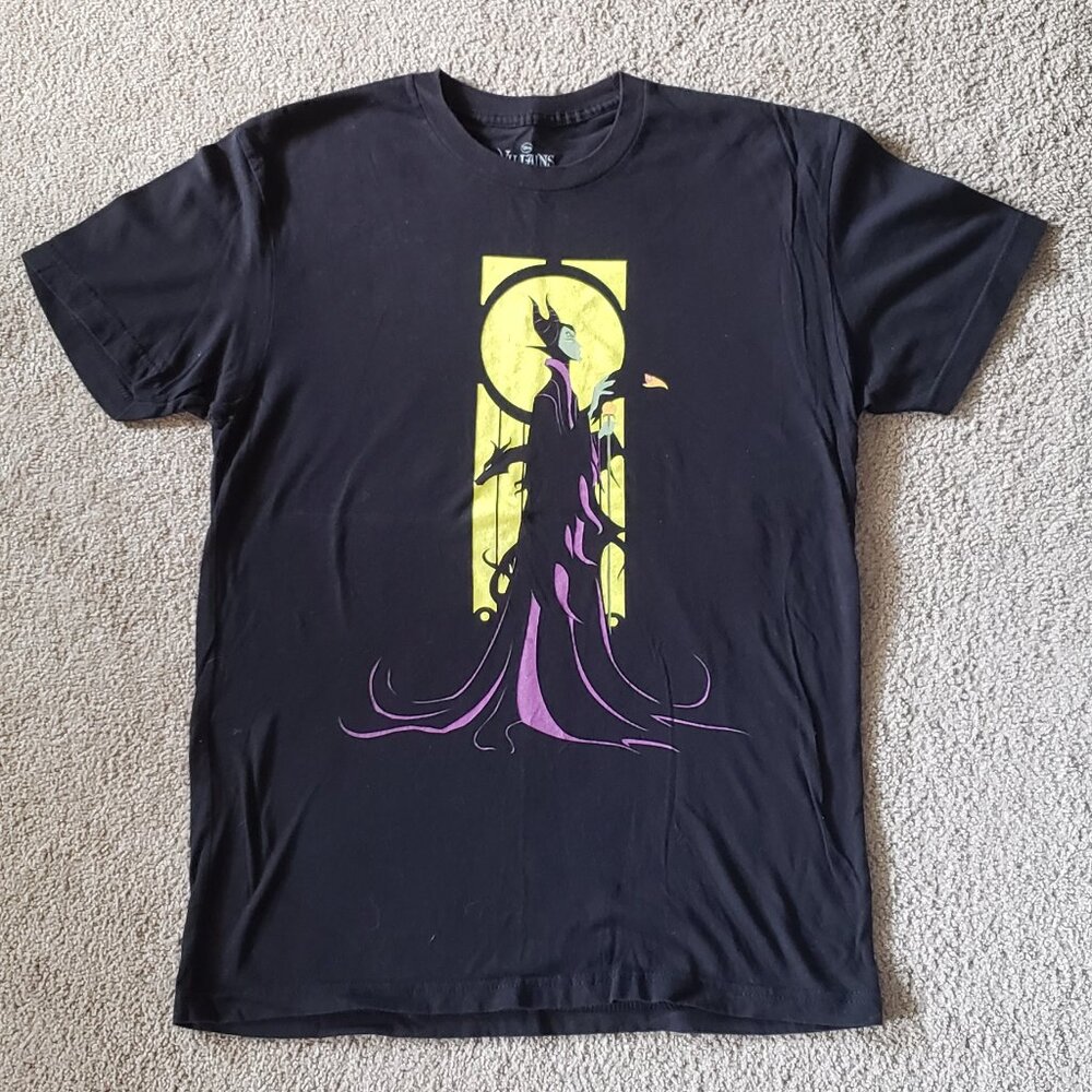Maleficent art nouveau style t-shirt SMALL Disney Villains Sleeping Beauty Jolie - Picture 2 of 4